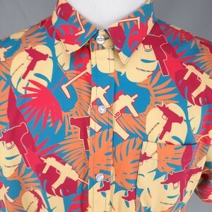 Savage Tacticians Floral Hawaiian Camp Shirt Men’s Size XL Tactical Print Savtac